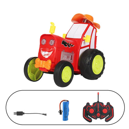 Red 360 Rotating Crazy Jumping Car with Light Music Remote Control RC Stunt Car AU - Cosy Abode