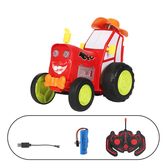 Red 360 Rotating Crazy Jumping Car with Light Music Remote Control RC Stunt Car AU - Cosy Abode