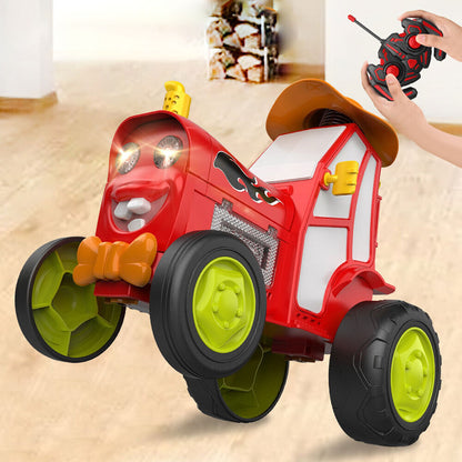 Red 360 Rotating Crazy Jumping Car with Light Music Remote Control RC Stunt Car AU - Cosy Abode