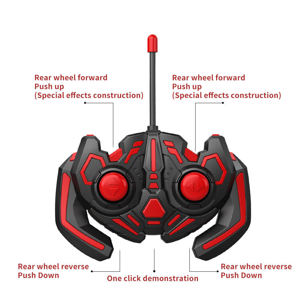 Red 360 Rotating Crazy Jumping Car with Light Music Remote Control RC Stunt Car AU - Cosy Abode