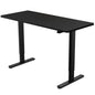 FORTIA Sit Stand Standing Desk, 120x60cm, 72-118cm Height Adjustable, 70kg Load, Black/Black Frame - Cosy Abode