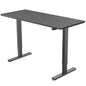 Fortia Sit To Stand Up Standing Desk, 140x60cm, 72-118cm Electric Height Adjustable, 70kg Load, Black/Black Frame - Cosy Abode