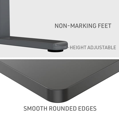 Fortia Sit To Stand Up Standing Desk, 140x60cm, 72-118cm Electric Height Adjustable, 70kg Load, Black/Black Frame - Cosy Abode