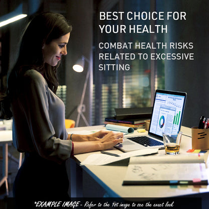 Fortia Sit To Stand Up Standing Desk, 120x60cm, 72-118cm Electric Height Adjustable, 70kg Rated, Walnut Style/Black Frame - Cosy Abode
