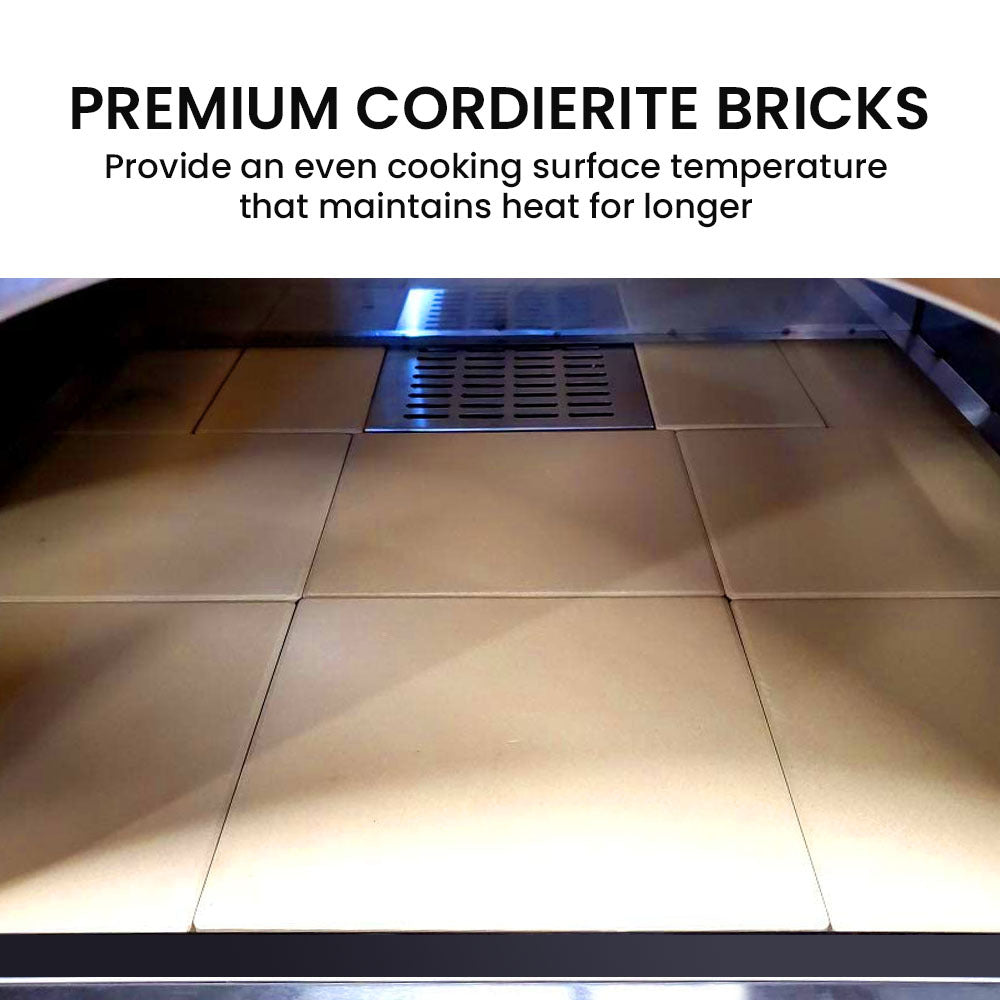 EuroGrille Portable Outdoor Pizza Oven - Stainless Steel Charcoal Fired - Cosy Abode