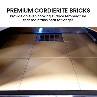 EuroGrille Portable Outdoor Pizza Oven - Stainless Steel Charcoal Fired - Cosy Abode