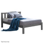 Kingston Slumber King Single Wooden Timber Bed Frame, Grey - Cosy Abode