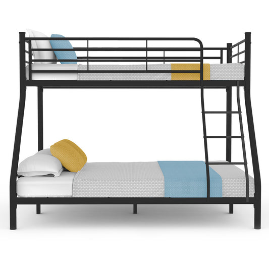 Kingston Slumber Metal Single over Double Bunk Bed Frame - Dark Matte Grey - Cosy Abode