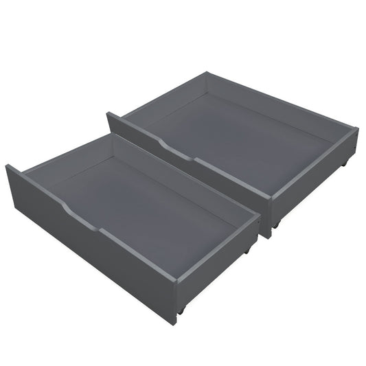 KINGSTON SLUMBER Trundle Under Bed Storage Drawers, 2 Pieces, Grey - Cosy Abode