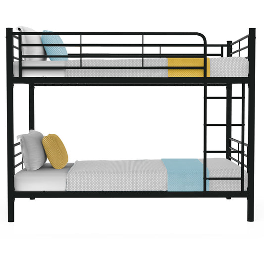 Kingston Slumber 2in1 Single Metal Bunk Bed Frame- Dark Matte Grey - Cosy Abode