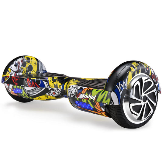 BULLET Electric Hoverboard Scooter 6.5 Inch Wheels, Colour LED Lighting, Carry Bag, Gen III Hiphop design - Cosy Abode