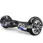 BULLET Electric Hoverboard Scooter 6.5 Inch Wheels, Colour LED Lighting, Carry Bag, Gen III Camo Grey - Cosy Abode