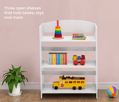 DELTA Kids Furniture Bookshelf Premium Award Winning Wood Childrens White - Cosy Abode