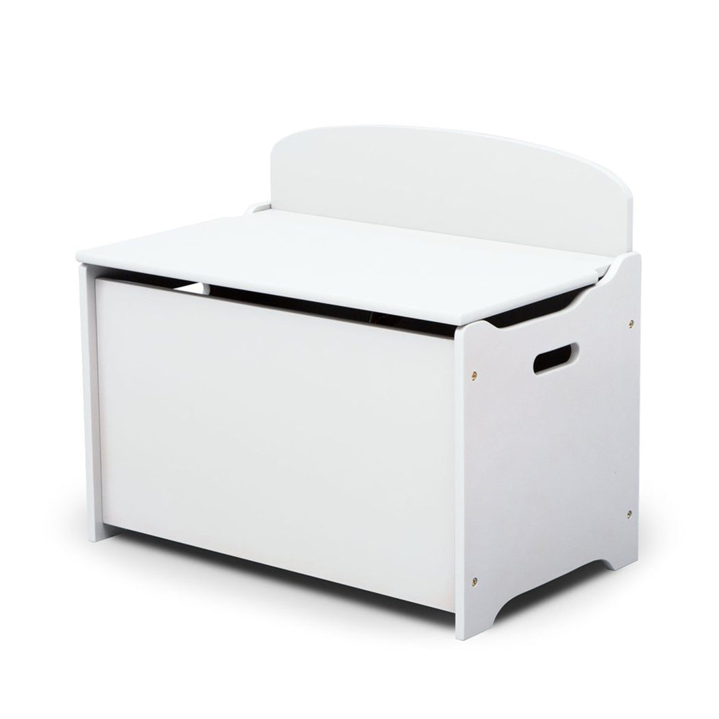 DELTA CHILDREN Deluxe Toy Box Kids Furniture Chest Bedroom Wooden Storage White - Cosy Abode