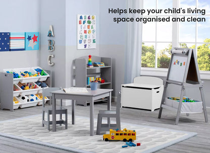 DELTA CHILDREN Deluxe Toy Box Kids Furniture Chest Bedroom Wooden Storage White - Cosy Abode