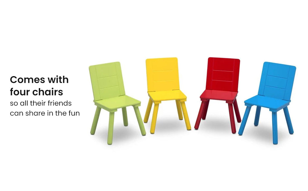 DELTA CHILDREN Kids Premium Table and Chairs Play Furniture Set Wooden Wood - Cosy Abode