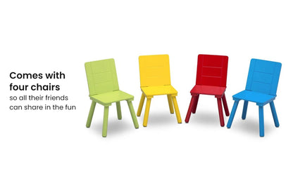 DELTA CHILDREN Kids Premium Table and Chairs Play Furniture Set Wooden Wood - Cosy Abode