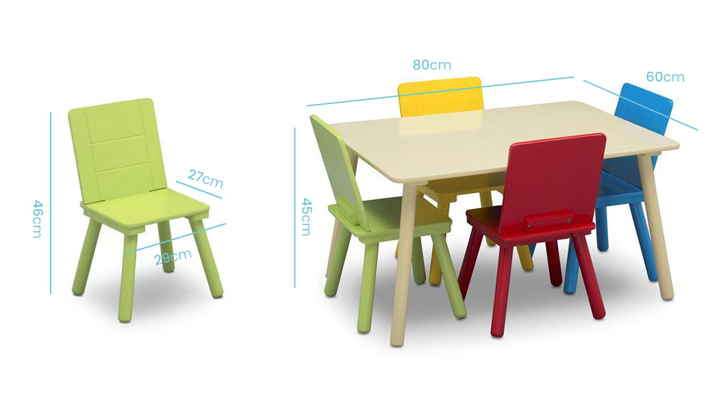 DELTA CHILDREN Kids Premium Table and Chairs Play Furniture Set Wooden Wood - Cosy Abode