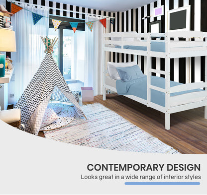 Kingston Slumber Bunk Bed Frame Single Wooden Kids Timber PIne Wood Loft Children Bedroom Furniture - Cosy Abode