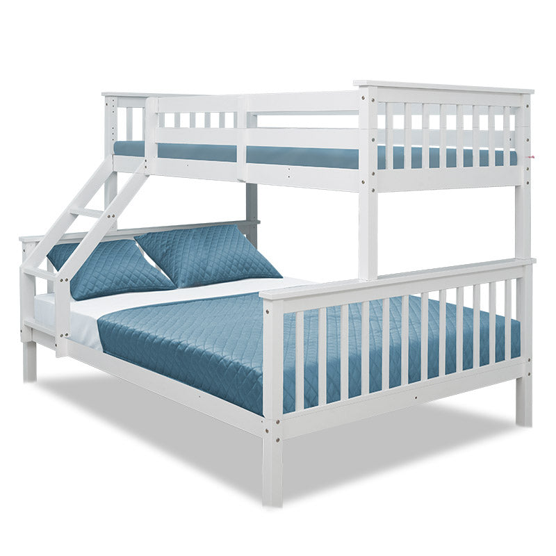 Kingston Slumber 2in1 Double Single Bunk Bed Kids Solid Timber Pine Beds Children Bedroom Furniture - Cosy Abode
