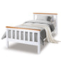 Kingston Slumber Single Wooden Bed Frame Base White Timber Kids Adults Modern Bedroom Furniture - Cosy Abode