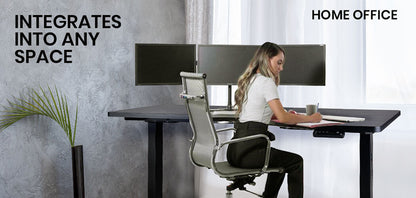 Fortia L Shaped Sit To Stand Up Corner Standing Desk, 72-120cm, Dual Motor, Adjustable Height Electric, 80kg Load, Right-Hand Sided, Black - Cosy Abode