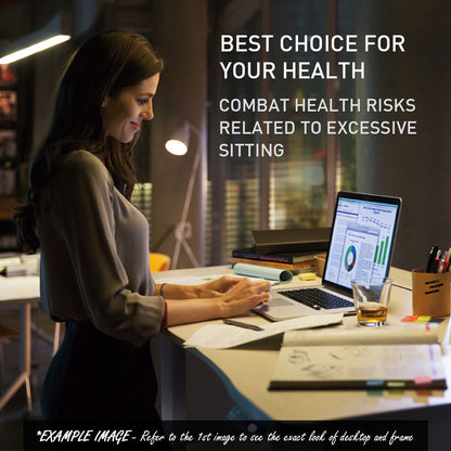 Fortia Sit To Stand Up Standing Desk, 160x75cm, 62-128cm Electric Height Adjustable, Dual Motor, 120kg Load, Arched, Walnut Style/Silver Frame - Cosy Abode