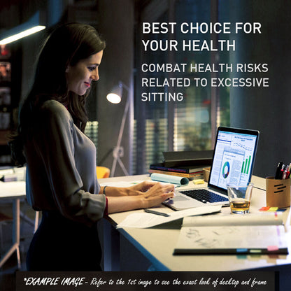 Fortia Sit To Stand Up Standing Desk, 160x75cm, 62-128cm Electric Height Adjustable, Dual Motor, 120kg Load, Black/Black Frame - Cosy Abode