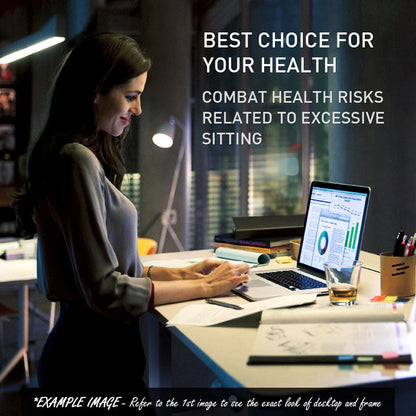Fortia Sit To Stand Up Standing Desk, 160x75cm, 62-128cm Electric Height Adjustable, Dual Motor, 120kg Load, White Oak Style/White Frame - Cosy Abode