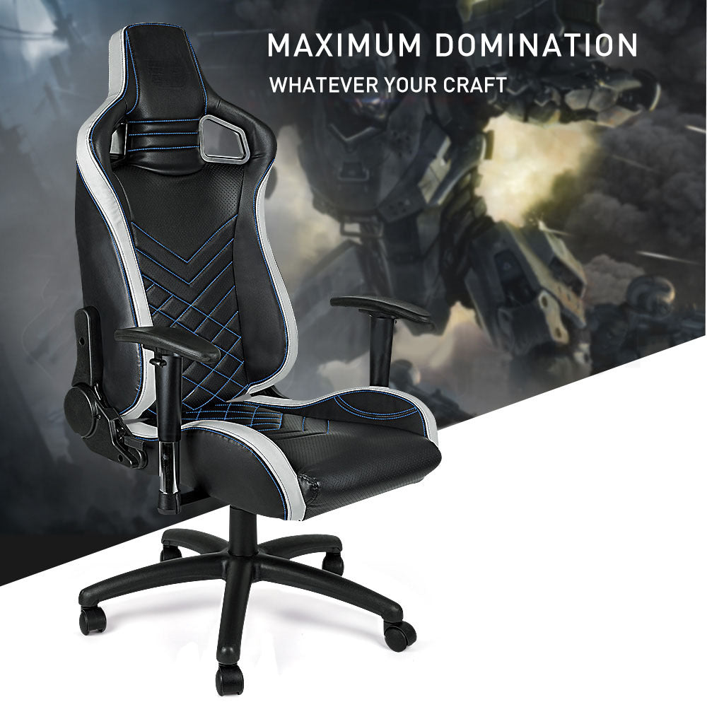 Overdrive Gaming Chair Office Computer Racing PU Leather Executive Race Black - Cosy Abode