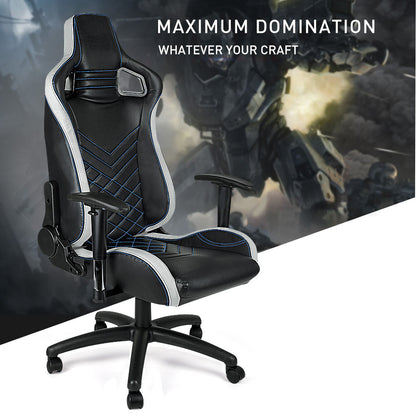 Overdrive Gaming Chair Office Computer Racing PU Leather Executive Race Black - Cosy Abode