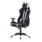 OVERDRIVE Diablo Reclining Gaming Chair Black & White Seat Computer Office Neck Lumbar Horns - Cosy Abode