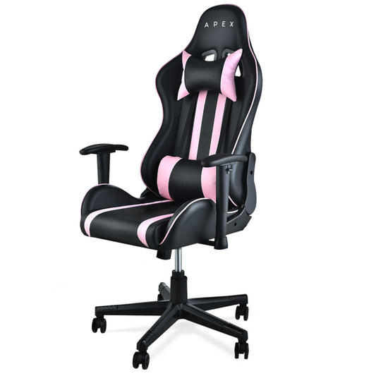 OVERDRIVE Reclining Pink Gaming Chair Office Computer Ergonomic Racing Seat - Cosy Abode