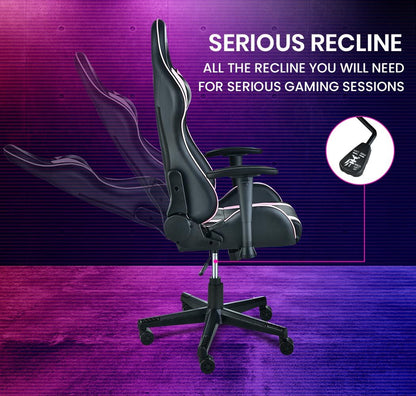 OVERDRIVE Reclining Pink Gaming Chair Office Computer Ergonomic Racing Seat - Cosy Abode