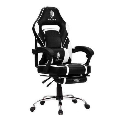 OVERDRIVE Gaming Chair Desk Racing Seat Setup PC Combo Office Black Table Foot - Cosy Abode