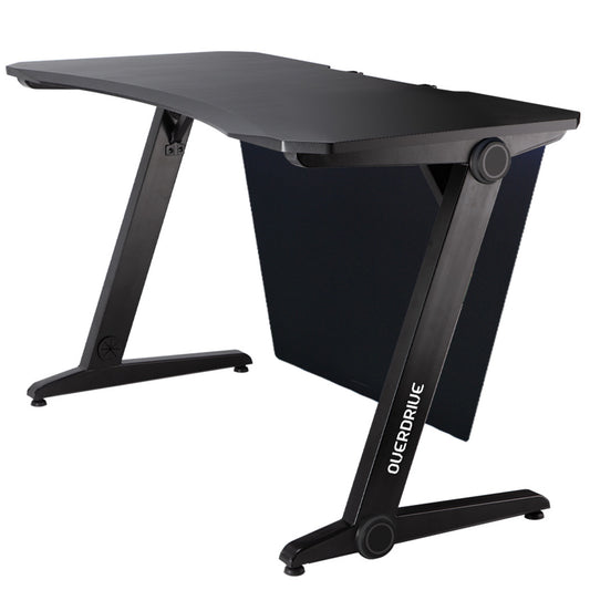 OVERDRIVE Gaming Desk 120cm PC Table Setup Computer Carbon Fiber Style Black - Cosy Abode