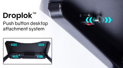 OVERDRIVE Gaming Desk 120cm  Computer Black PC Blue LED Lights Carbon Fiber Look - Cosy Abode