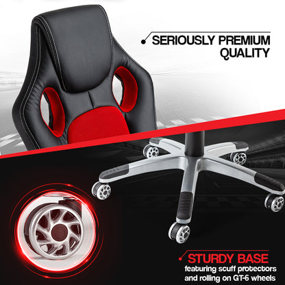 OVERDRIVE Racing Office Chair Seat Executive Computer Gaming PU Leather Deluxe - Cosy Abode