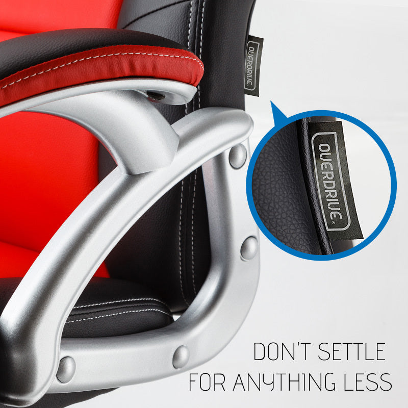 OVERDRIVE Racing Office Chair - Seat Executive Computer Gaming PU Leather Deluxe - Cosy Abode
