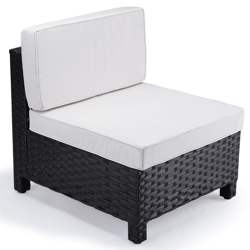 LONDON RATTAN 1pc Sofa Outdoor Furniture Setting - Steel Frame Garden Lounge - Cosy Abode
