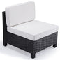 LONDON RATTAN 1pc Sofa Outdoor Furniture Setting - Steel Frame Garden Lounge - Cosy Abode