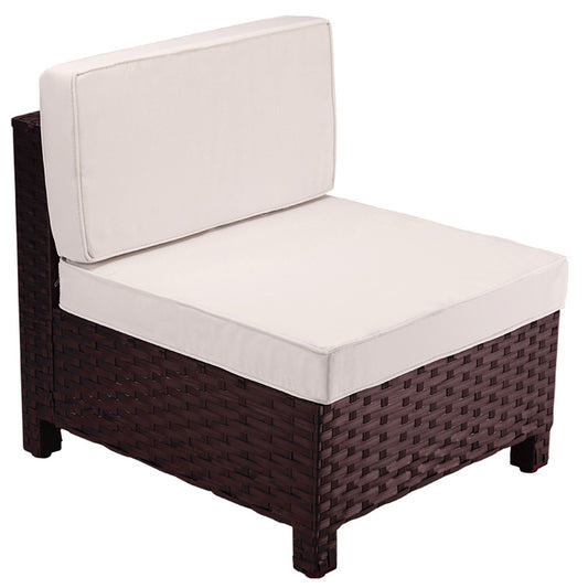 LONDON RATTAN 1pc Sofa Outdoor Furniture Setting Lounge Garden Cushion Couch - Cosy Abode