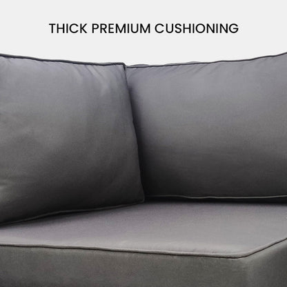 LONDON RATTAN Create Your Own Outdoor Setting - CORNER SEAT Section - Grey - Cosy Abode