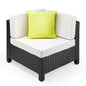 LONDON RATTAN 1pc Sofa Outdoor Furniture Setting -Corner Garden Lounge Chair - Cosy Abode