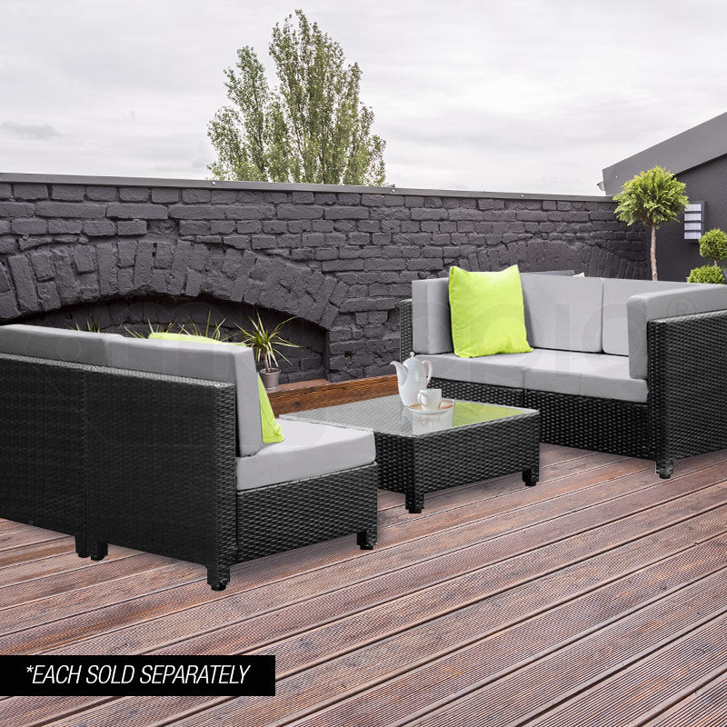 LONDON RATTAN 1pc Coffee Table Outdoor Wicker Sofa Furniture Lounge Garden - Cosy Abode
