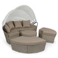 LONDON RATTAN Day Bed Daybed Sofa Garden Wicker Outdoor Furniture Round - Cosy Abode