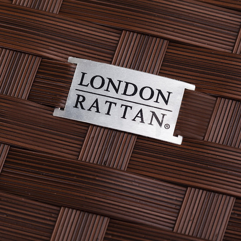 LONDON RATTAN Ottoman Outdoor Wicker Furniture Garden Sofa Lounge Foot Stool - Cosy Abode