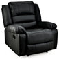 FORTIA Luxury Recliner Lounge Chair, Single Faux Leather Armchair, for Home Theatre Cinema, Elderly, Black - Cosy Abode