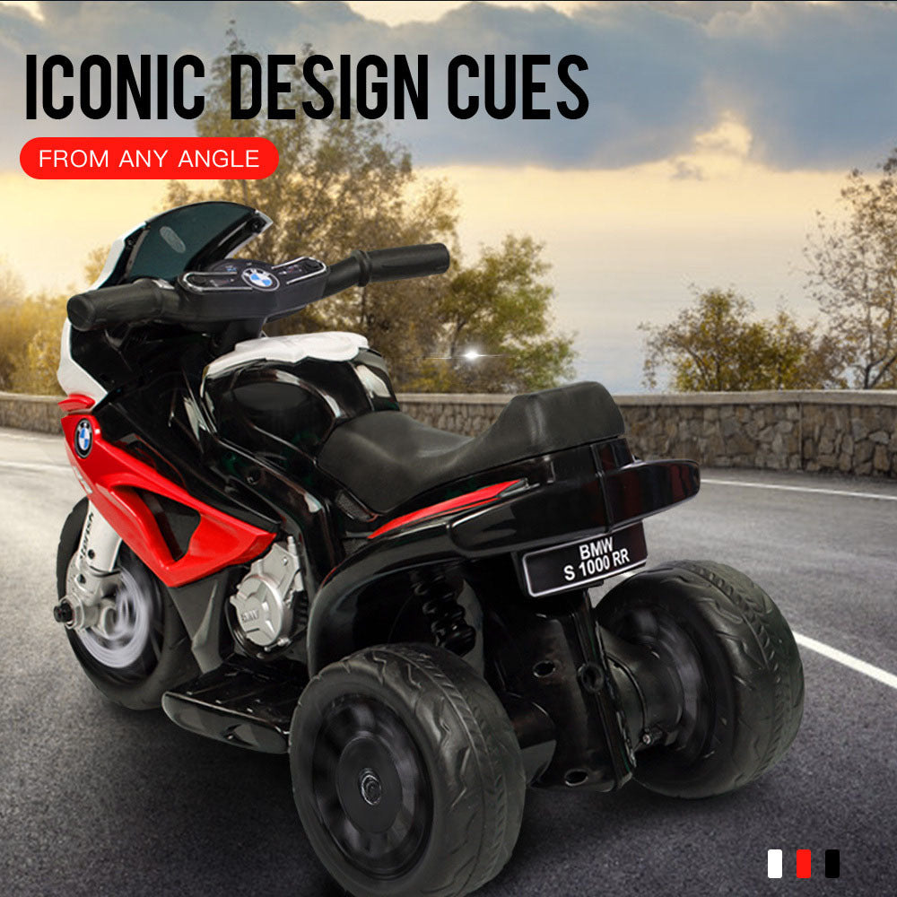 ROVO KIDS Ride On Motorcycle Licensed BMW S1000RR Electric Motorbike Police Red - Cosy Abode