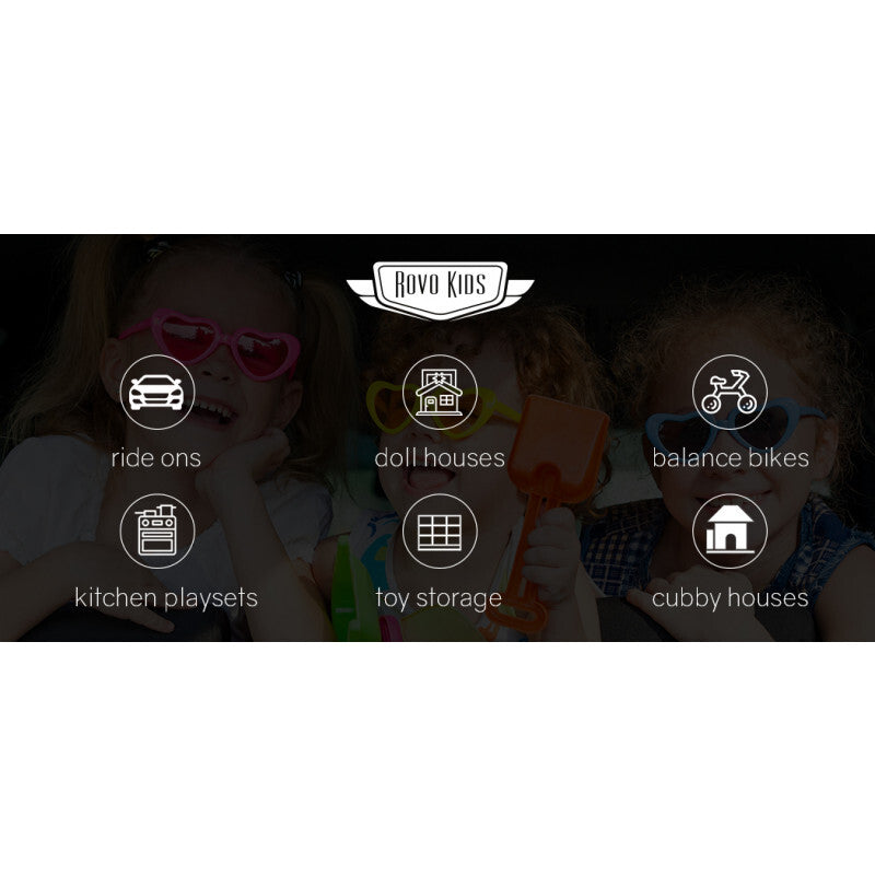 ROVO KIDS Ride-On Car Patrol Electric Battery Powered Toy White - Cosy Abode